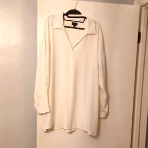 J. Jill White Casual Button Down Shirt Size Xl